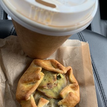 Blue Bottle Coffee - Studio City - Drip regular coffee and potato leek pastry - Coffee & Tea Near Me - Studio City, California Blue Bottle Coffee - Studio City - Drip regular coffee and potato leek pastry - Coffee & Tea Near Me - Studio City, California