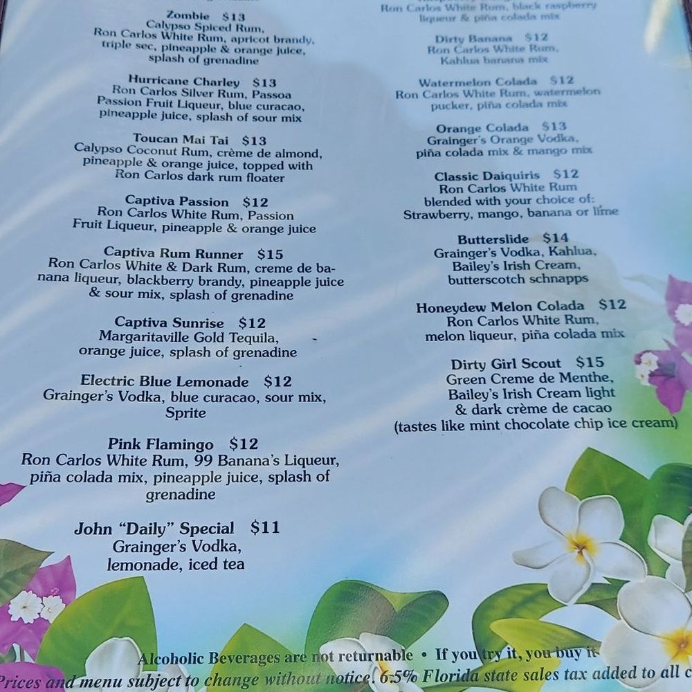 Keylime Bistro - Menu 4 - Seafood Near Me - Captiva, Florida Keylime Bistro - Menu 4 - Seafood Near Me - Captiva, Florida