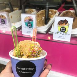 Naked Dough - Sprinkle flavored cookie dough with marshmallow topping