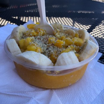 Bloom Acai Cafe - Puppy Bowl - banana, mango, peanut butter - Acai Bowls Near Me - Rochester, Minnesota