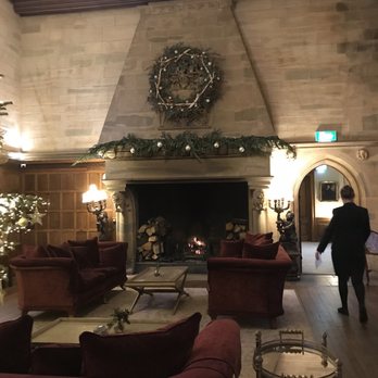 Waterford Castle - Lobby fireplace - Hotels Near Me - The Island, WD
