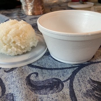 Dumpling House - Low portion of white rice that came with our food. - Chinese Near Me - Plano, Texas