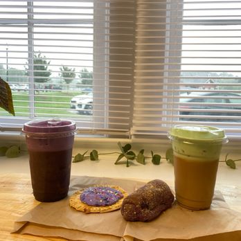 Project Seed Coffee - Ube Velvet Latte with Ube Foam, Ube Hand Pie, Ube Spanish Bread, Salted Egg Yolk Latte with Pandan Foam - Coffee & Tea Near Me - Virginia Beach, Virginia Project Seed Coffee - Ube Velvet Latte with Ube Foam, Ube Hand Pie, Ube Spanish Bread, Salted Egg Yolk Latte with Pandan Foam - Coffee & Tea Near Me - Virginia Beach, Virginia