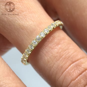 Mark Broumand - This diamond wedding band on 18k yellow gold is timeless. It looks beautiful all by itself or stacked with an engagement ring. - Jewelry Near Me - Los Angeles, California Mark Broumand - This diamond wedding band on 18k yellow gold is timeless. It looks beautiful all by itself or stacked with an engagement ring. - Jewelry Near Me - Los Angeles, California