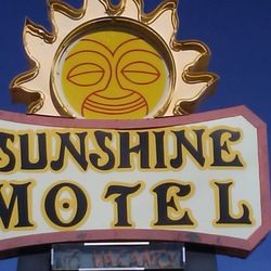 Sunshine Motel - This was a sign that was listed in a Route 66 book that featured this sign in their book as "...iconic"
