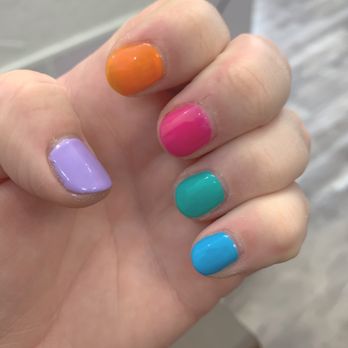 Polish Me Pretty 1 - Multi color nail trend! - Nail Salons Near Me - Bluffton, South Carolina Polish Me Pretty 1 - Multi color nail trend! - Nail Salons Near Me - Bluffton, South Carolina