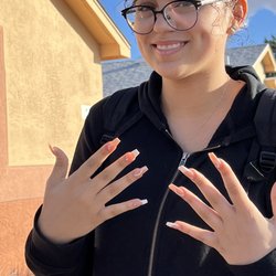 Sparkle Nails - My Granddaughter after her nails were done, at Sparkle Nails. She loved them!