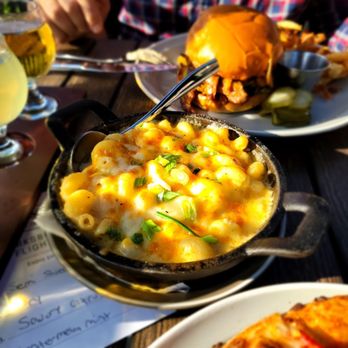 Clarksburg Cider - Mac N Cheese in a baby skillet - Cideries Near Me - Lancaster, New York Clarksburg Cider - Mac N Cheese in a baby skillet - Cideries Near Me - Lancaster, New York