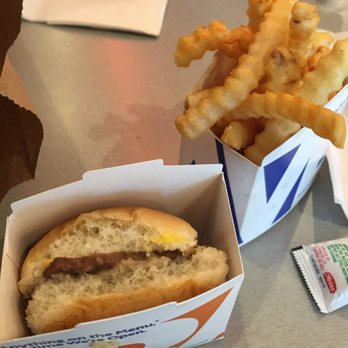 White Castle - Cheese Slider with fries - Fast Food Near Me - Las Vegas, Nevada