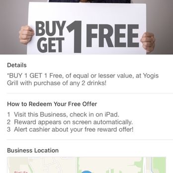 Yogis Grill - An offer that won't be honored by Avondale location - Asian Fusion Near Me - Avondale, Arizona