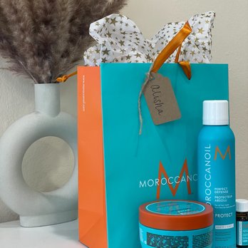 Sunkissed Beauty - Cute Moroccanoil goodie bag! - Hair Salons Near Me - San Diego, California Sunkissed Beauty - Cute Moroccanoil goodie bag! - Hair Salons Near Me - San Diego, California