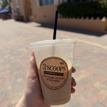 3 Scoops Ice Cream & Cafe - iced vanilla latte w oat milk - Ice Cream & Frozen Yogurt Near Me - Hollywood, Florida 3 Scoops Ice Cream & Cafe - iced vanilla latte w oat milk - Ice Cream & Frozen Yogurt Near Me - Hollywood, Florida