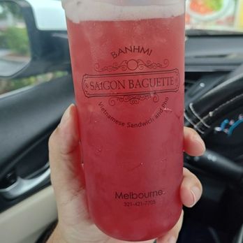 Banh Mi Saigon Baguette - strawberry boba tea mix - Vietnamese Near Me - Melbourne, Florida