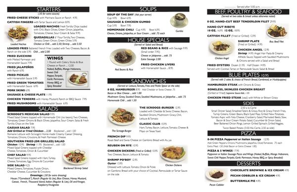 Menu photo 5 Scrooges Jackson, MS