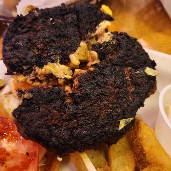 Texas Roadhouse - This should be a Medium Rare Cheeseburger that is charred with no pink and even broken in half on the bun - Barbeque Near Me - Odessa, Florida Texas Roadhouse - This should be a Medium Rare Cheeseburger that is charred with no pink and even broken in half on the bun - Barbeque Near Me - Odessa, Florida
