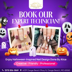 Ozarks Nails - BOOK OUR EXPERT TECHNICIAN - ALICE!
Halloween is right around the corner!