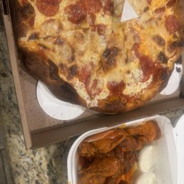 Pizza and wings