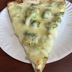 La Pizza - Really good slice of white with broccoli!