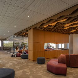 Lesley University - Newly renovated student lounge space, perfect for relaxing between or after classes--all just steps away from Harvard Square.