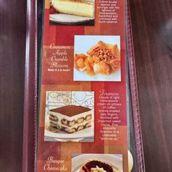 Playa Bonita - Desserts menu