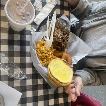 Sheltons Smoking Butts BBQ and Catering - Pulled pork smoked mac & cheese, and hush puppies - Venues & Event Spaces Near Me - Greer, South Carolina