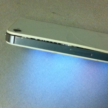 Cellfone MD - Defected products that they sell. Don't have a tiny screw driver to take this off and pop it back. Crack originated from opening - Mobile Phone Repair Near Me - Niles, Illinois