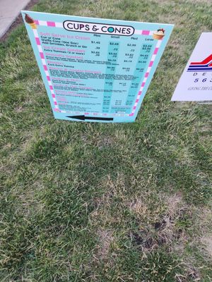Menu photo 1 Cups and Cones DeWitt, IA