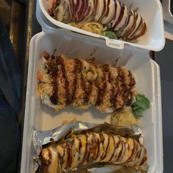 Sushi Go - candy cane, volcano, and ida roll. super tasty