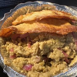 El Nuevo Bohio Lechonera - "Mangu and cheese"