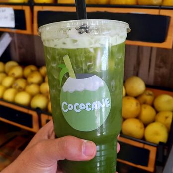 Cococane - Matcha cocacane with fresh coconut pieces! $6 for 16oz. Bam! - Fruits & Veggies Near Me - Garden Grove, California Cococane - Matcha cocacane with fresh coconut pieces! $6 for 16oz. Bam! - Fruits & Veggies Near Me - Garden Grove, California