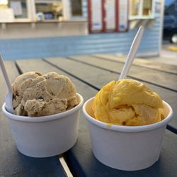 Daisy’s Chicken and Ice Cream - Left: Graham Central Station Right: Mango Sorbet