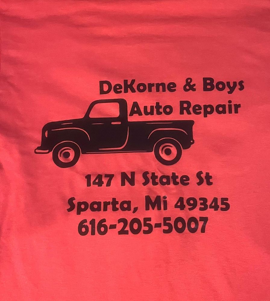 DEKORNE & BOYS AUTO REPAIR Updated July 2024 Request a Quote 147 N State St, Sparta