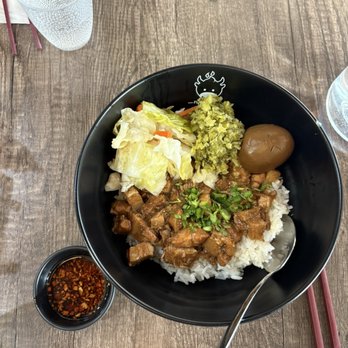 Flaming Ox - Minced Pork Belly Rice Plate - Taiwanese Near Me - San Jose, California Flaming Ox - Minced Pork Belly Rice Plate - Taiwanese Near Me - San Jose, California