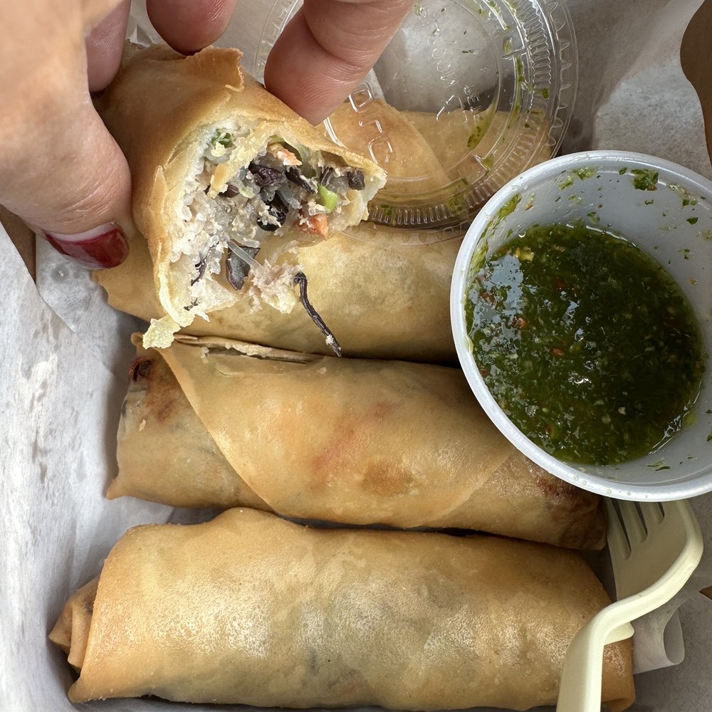 PB & Jimmys - The eggrolls are on point with pepper dipping sauce. Sweet n' sour sauce is also available. - Asian Fusion Near Me - Chico, California PB & Jimmys - The eggrolls are on point with pepper dipping sauce. Sweet n' sour sauce is also available. - Asian Fusion Near Me - Chico, California
