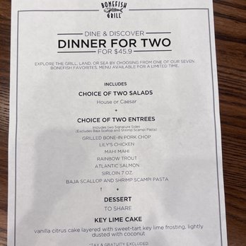 Bonefish Grill - Seafood Near Me - Boca Raton, Florida