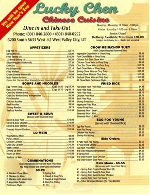 Menu photo 2 Lucky Chen Kearns, UT Menu photo 2 Lucky Chen Kearns, UT