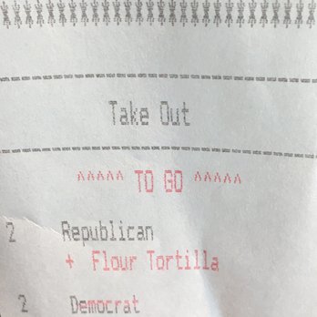 Torchy's Tacos - Republican and Democrat can be ordered. - Tacos Near Me - Fort Worth, Texas