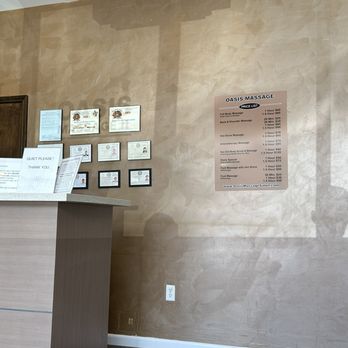 Oasis Massage II - Front Desk + Menu - Massage Near Me - Houston, Texas Oasis Massage II - Front Desk + Menu - Massage Near Me - Houston, Texas