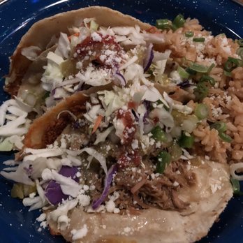 Bonded - Taco plate. 3 tacos and rice and beans for $11. - Cocktail Bars Near Me - Denver, Colorado
