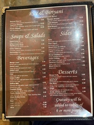 Menu photo 4 Indian Curry Palace Tukwila, WA