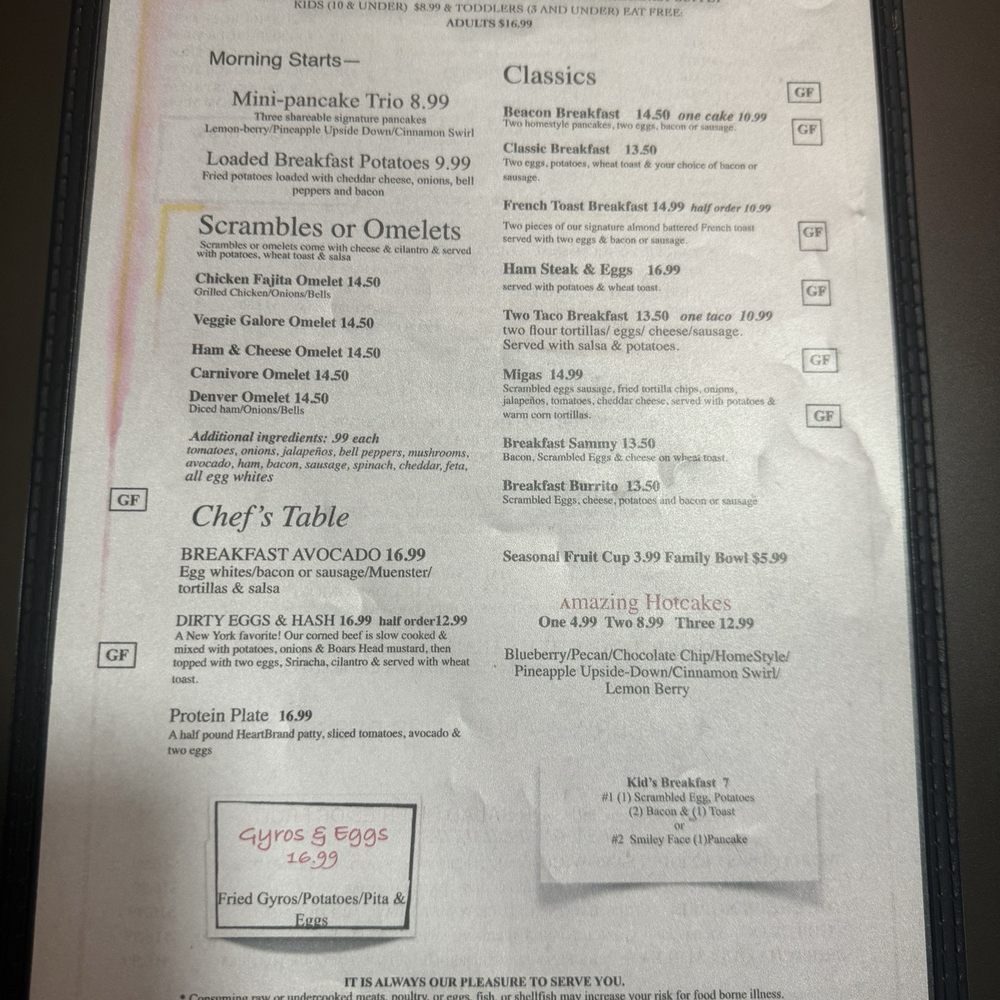 Beacon Cafe 287 - Menu - Breakfast & Brunch Near Me - Fort Worth, Texas