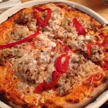 matchbox - "Sausage and onion" pizza. Really tasty. Comes also with roasted red peppers. - Pizza Near Me - Fairfax, Virginia matchbox - "Sausage and onion" pizza. Really tasty. Comes also with roasted red peppers. - Pizza Near Me - Fairfax, Virginia