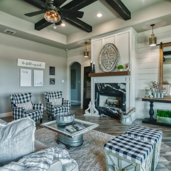 DoubleRock Homes - a living room with a fireplace - General Contractors Near Me - Godley, Texas DoubleRock Homes - a living room with a fireplace - General Contractors Near Me - Godley, Texas