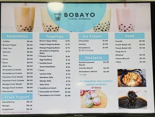 Menu photo 6 BOBAYO Coral Springs, FL