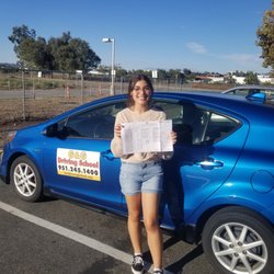 Alana passes the driving test at the Temecula location!