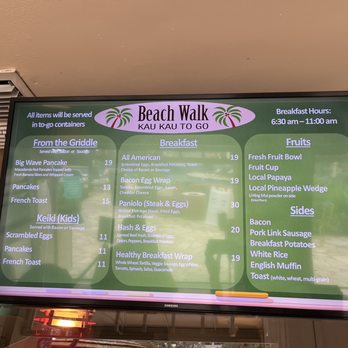 Lokelani Pool Bar - Breakfast menu - Cocktail Bars Near Me - Lahaina, Hawaii