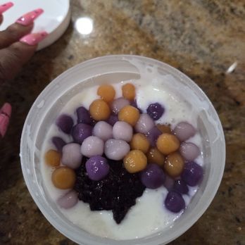 Ume Tea - Dessert bowl (with coconut milk to the side). Tasty! - Bubble Tea Near Me - Walnut Creek, California