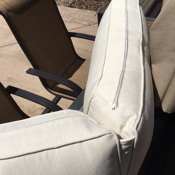 Leon Custom Upholstery - Hidden zippers complex fabric-hinge corner backs. 17pc patio sectional 3/2020 - Furniture Reupholstery Near Me - Vallejo, California