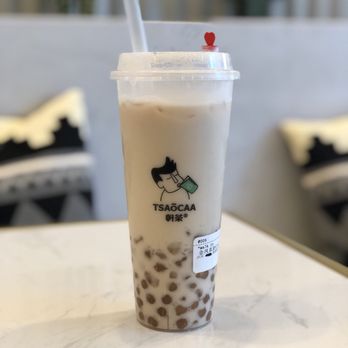 TSAôCAA - King of Oolong Milk Tea with conjac boba and amber bubbles. - Bubble Tea Near Me - Chicago, Illinois