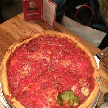 Giordano's - Pepperoni one one side. The other side had sausage, peppers and onions. - Pizza Near Me - Chicago, Illinois Giordano's - Pepperoni one one side. The other side had sausage, peppers and onions. - Pizza Near Me - Chicago, Illinois